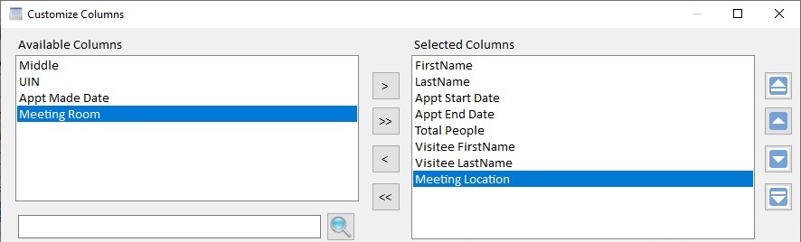 Select Columns to Include